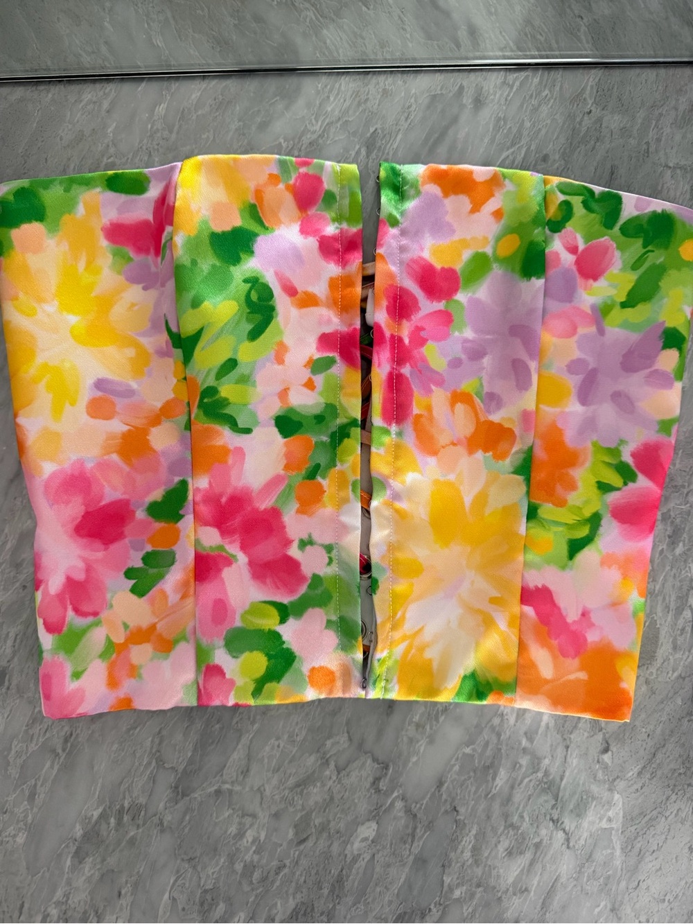 CorsetTop - Pink, Yellow & Green